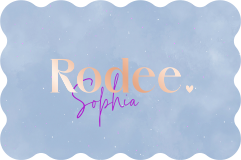 geboortekaartje Rodee in bijzondere vorm met folie