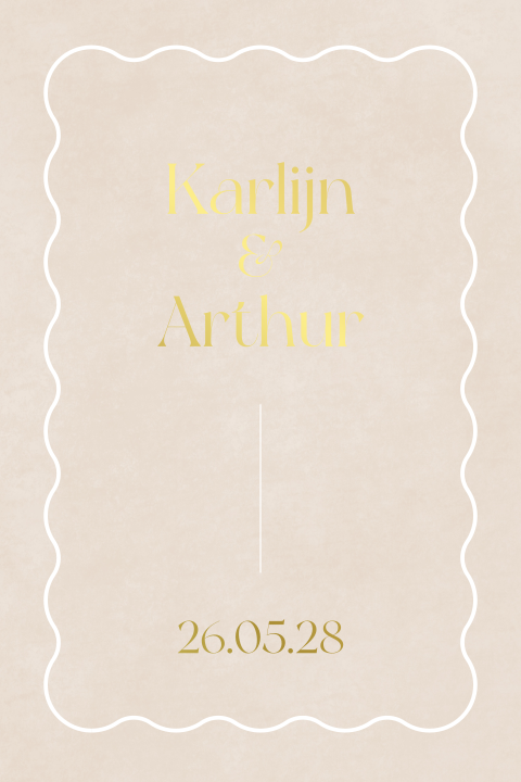 trouwkaart met grafische vorm