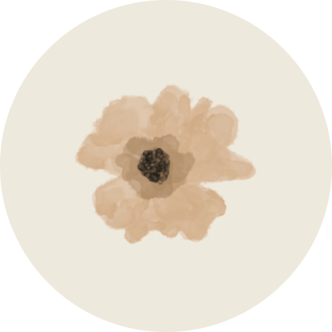 sluitsticker bloem beige