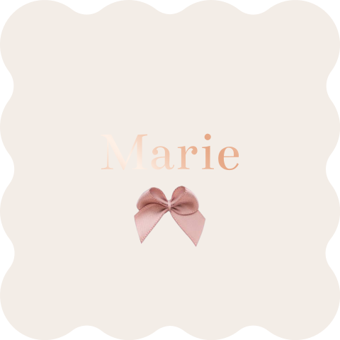 minimalistisch geboortekaartje Marie excl. strikje