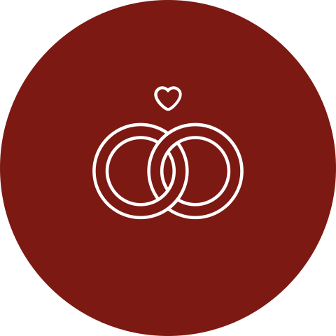 sluitsticker met ringen en hartje