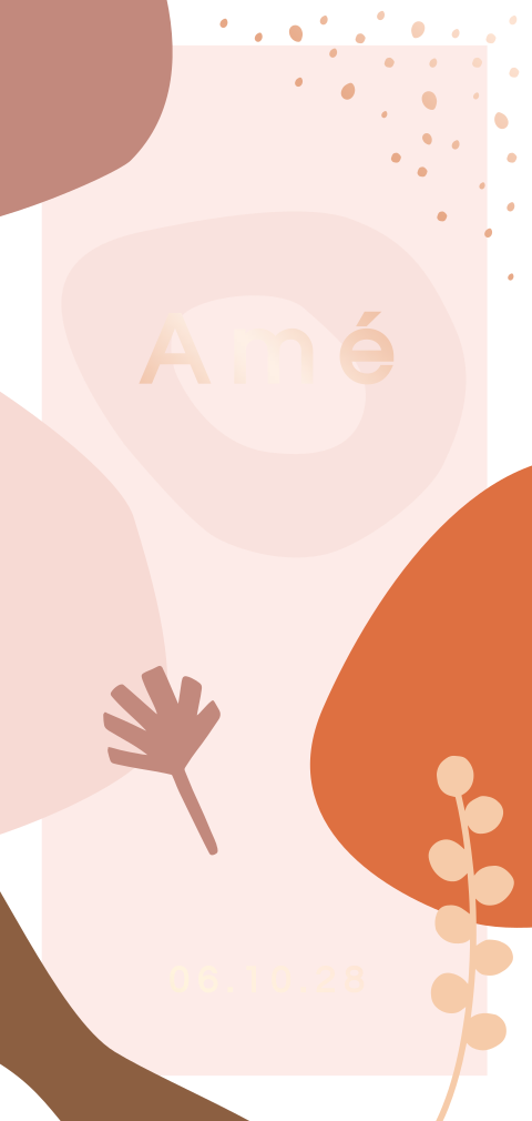 geboortekaartje Amé grafisch abstract