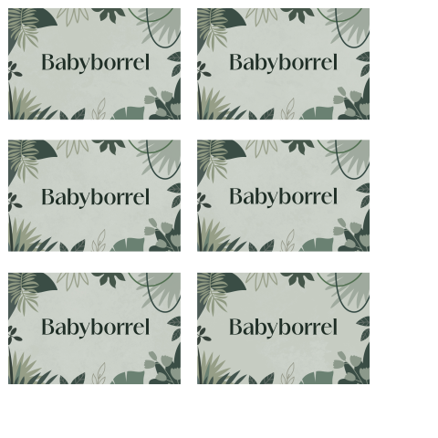 kraamborrelkaartjes jungle formaat 85x55 mm