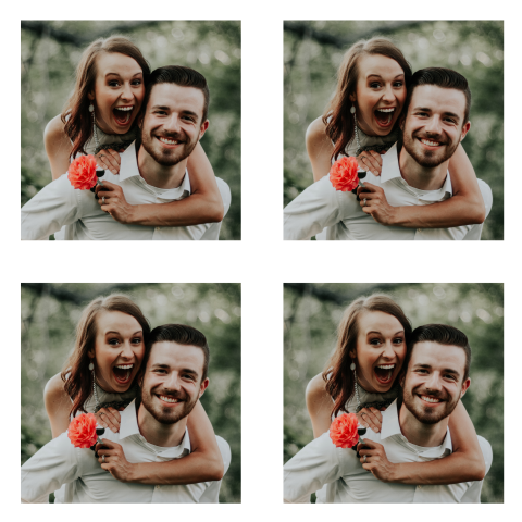 DIY fotolabel trouwkaart - bestel in formaat 11x11 cm