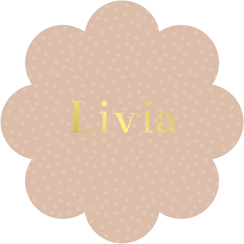 geboortekaartje Livia stans met patroon