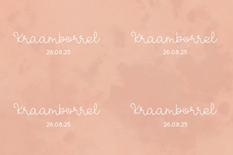 kraamborrelkaartje DIY liggend