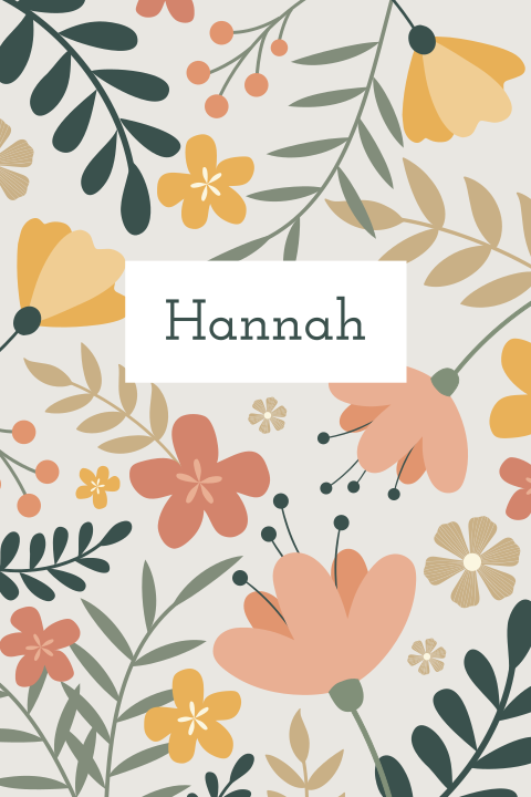 geboortekaartje meisje bloemenprint met ronde hoeken
