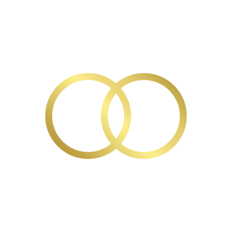 sluitsticker met ringen in goudfolie