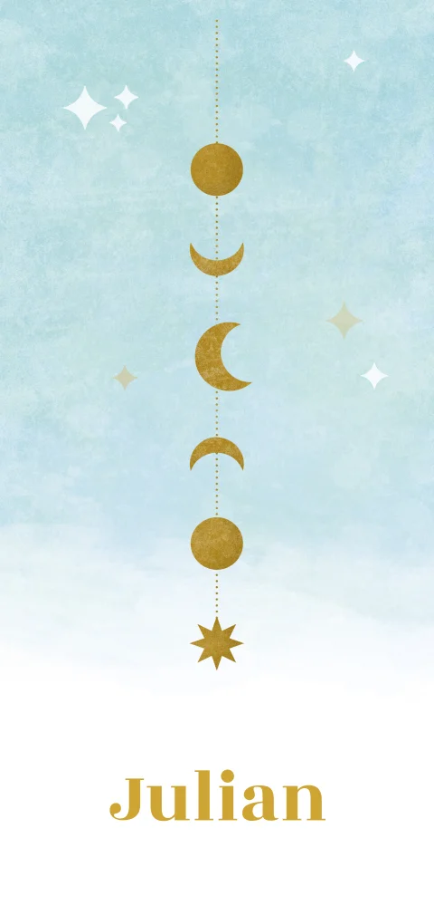 Geboortekaartje jongen maanslinger