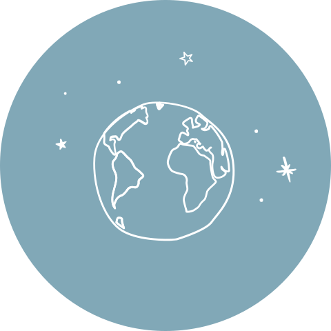 sluitzegel geboortekaartje wereldbol