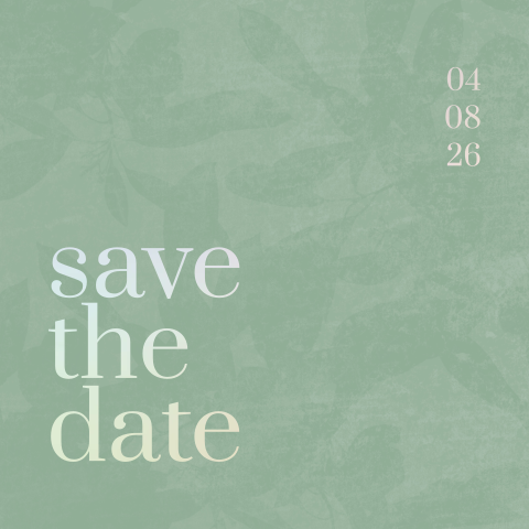 save the date kaart botanisch