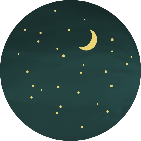 sluitzegel geboortekaartje sterren en maan blauw