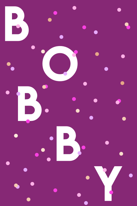 geboortekaartje Bobbi met confetti en foliedruk