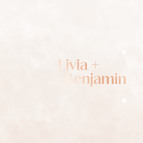 trouwkaart met perforatie gaatjes voor lint