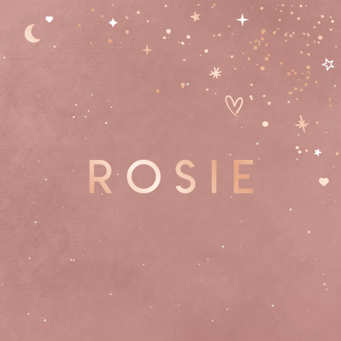 geboorteposter met sterren rosie
