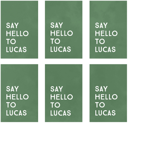 kraamborrelkaartjes staand formaat 55x85 mm