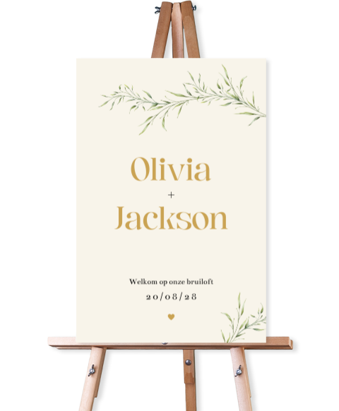 bruiloftbord mediterraans 40x60 cm