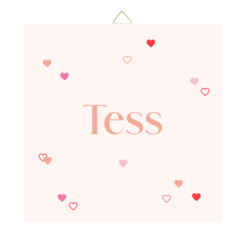 geboortetegeltje met hartjes