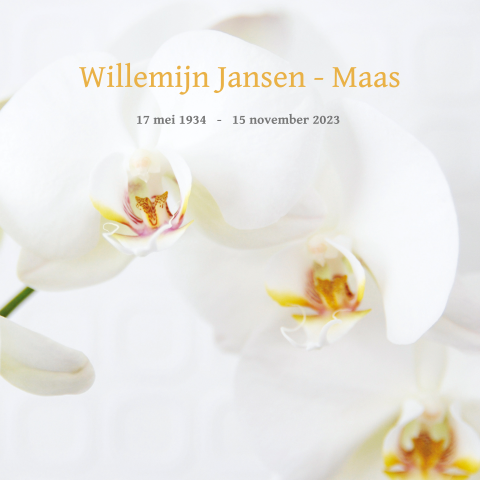 Rouwkaart orchidee