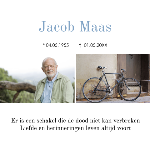 Gedachteniskaartje collage