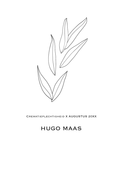 Programma liturgie omslag afscheidsceremonie