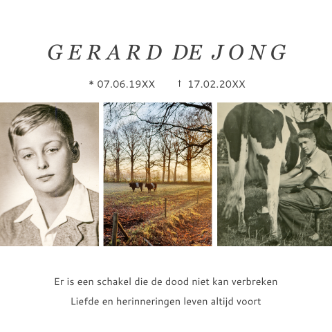 Gedachteniskaartje collage