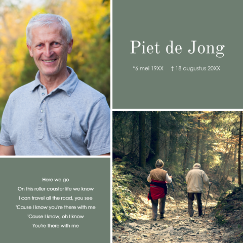 Rouwkaart maken met persoonlijke foto