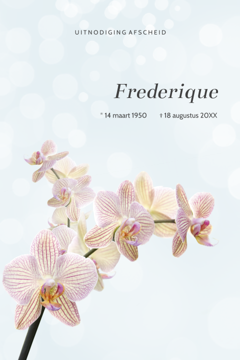 Rouwkaart orchidee