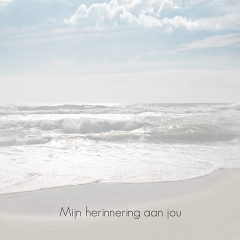 Condoleancekaartje zee