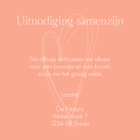 Koffietafelkaartje samenzijn