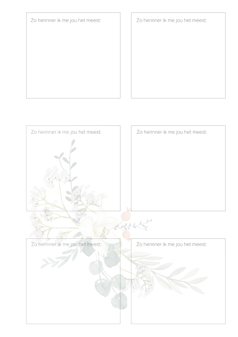 Condoleanceblad botanisch