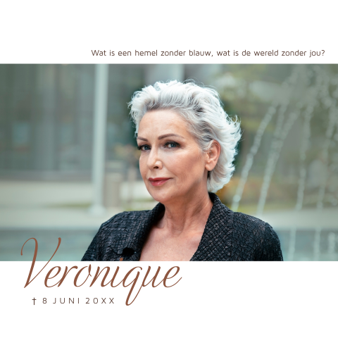 Rouwkaart persoonlijke foto