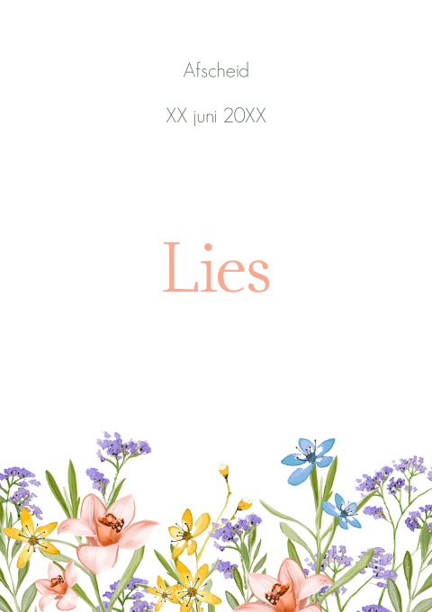 Programma afscheidsviering liedjes gedichten