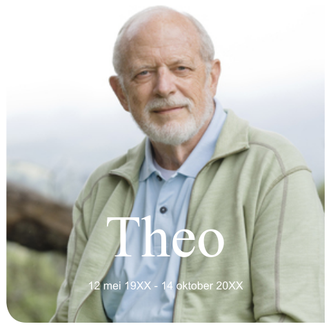 Gedachteniskaartje persoonlijke foto