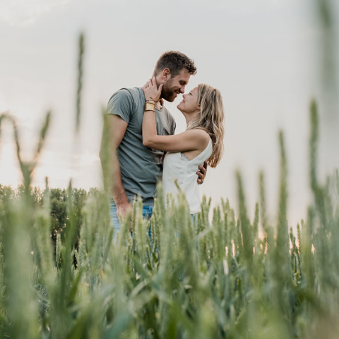 Label voor bij trouwkaart vierkant met foto - 16 stuks