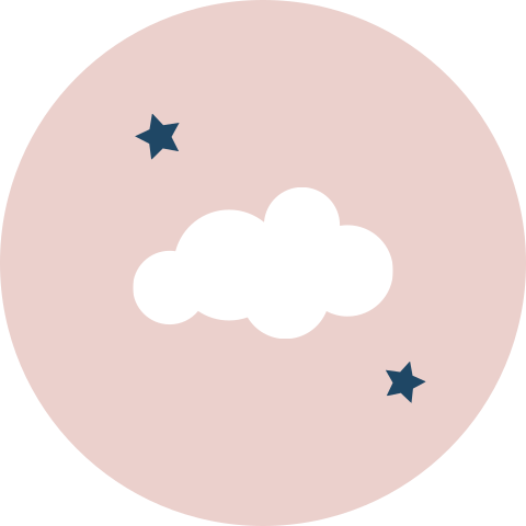 Sluitsticker geboortekaartje Anne roze wolkje