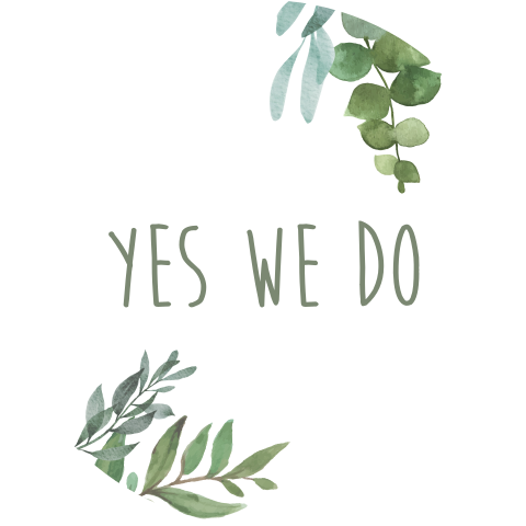 Sluitsticker trouwkaart Matthias en Sarah wit botanisch yes we do