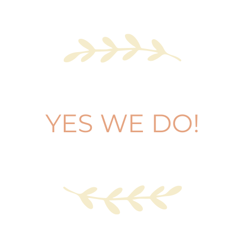 Sluitsticker trouwkaart Peter & Lauren wit takjes yes we do