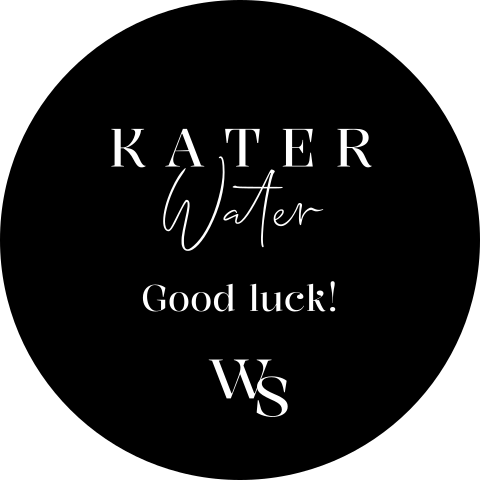 Sluitsticker bedankje Katerwater zwart