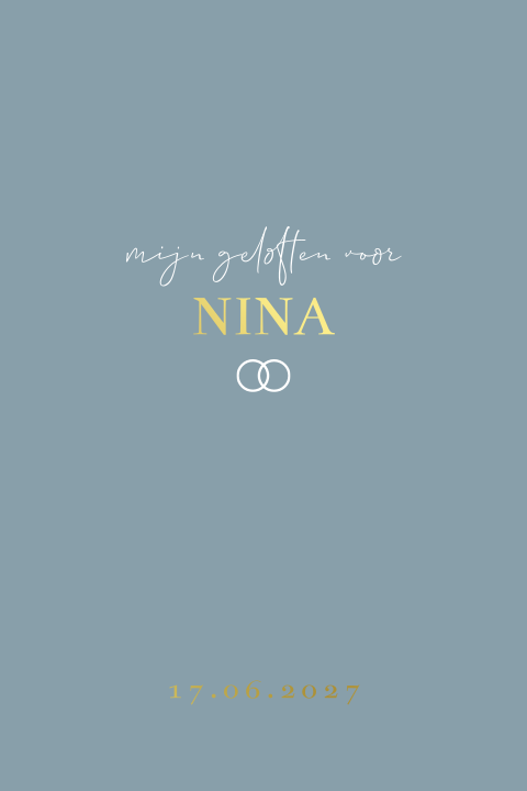 Geloftenboekje bruiloft Something Blue HIS