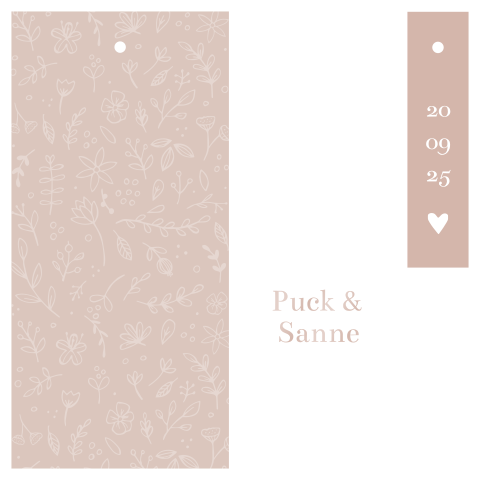 Geboortekaartje tweeling labels stapelkaart