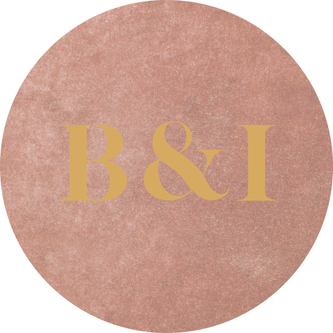 Sluitsticker trouwkaart Bram & Ilse velvet roest initialen