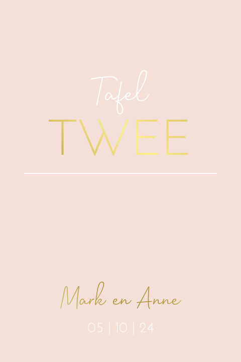 Tafelnummer kaart bruiloft Yes we do