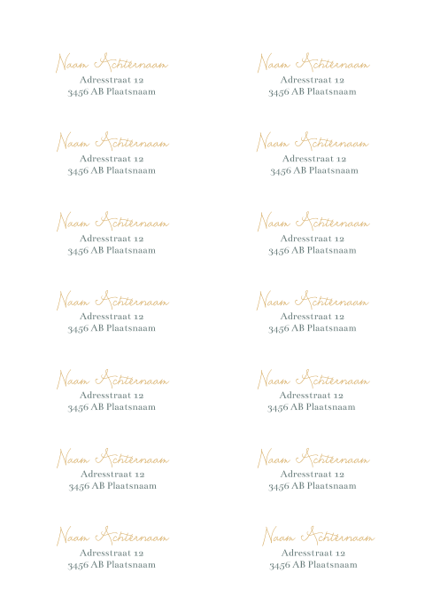 Adresstickers geboortekaartje Bobbie