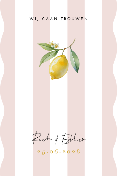 Trouwkaart golf citroen modern Italië