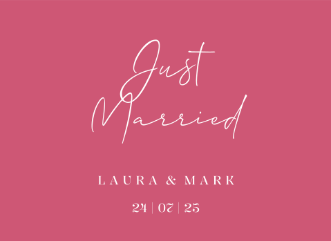 Wijnetiket liggend Pink Promise