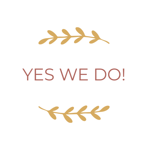 Sluitsticker trouwkaart wit Jesse & Elise yes we do takjes