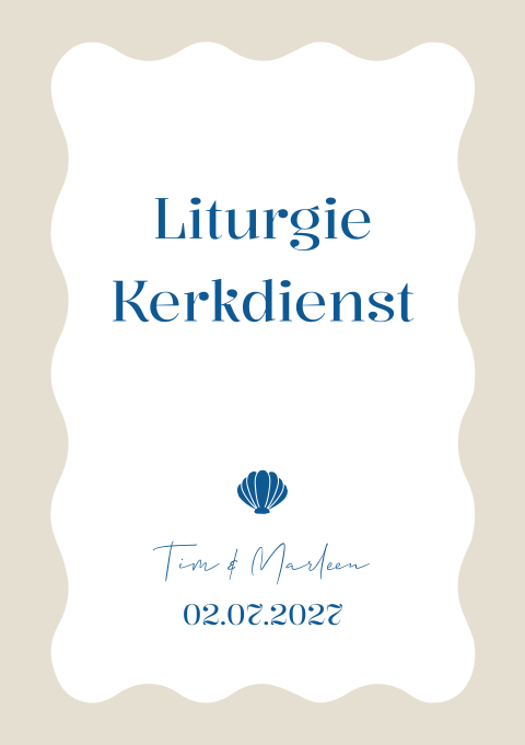 Liturgie boekje trouwdienst Beach Vibes