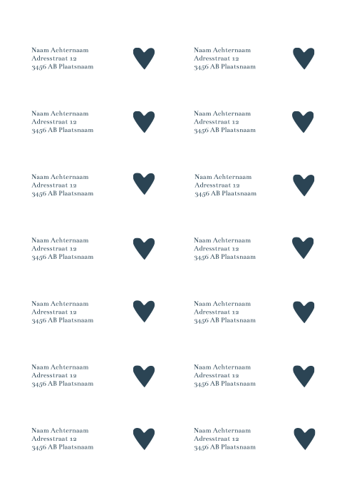 Adresstickers geboortekaartje rond labelkaart Noud