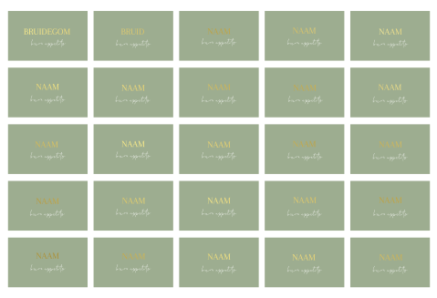 Naamkaartjes bruiloft olijfgroen italian vibes